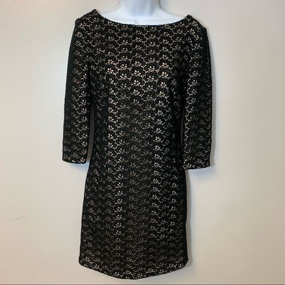 Diane Von Furstenberg Sarita Acorn Black Lace  Dress Size 2 - Picture 4 of 9